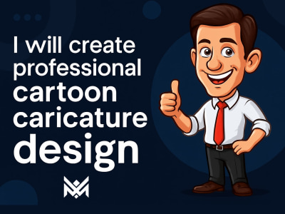 A custom cartoon caricature design in a unique and fun style