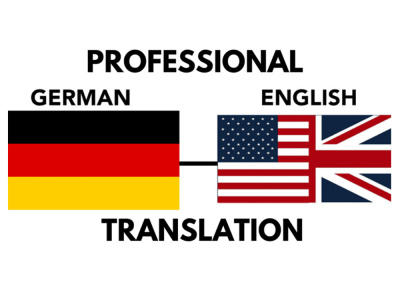 A professional translation from English to German and vice-versa