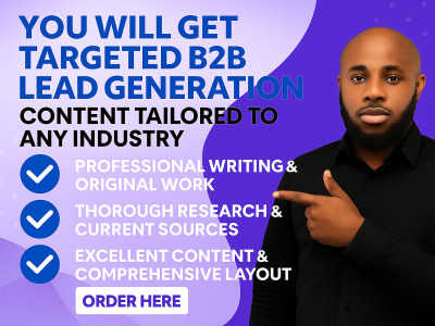 Targeted B2B lead generation content tailored to any industry