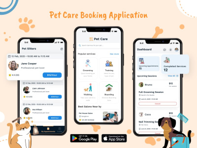 AI matching Pet Care Mobile App - Rover Dog Walking & Sitting Booking App