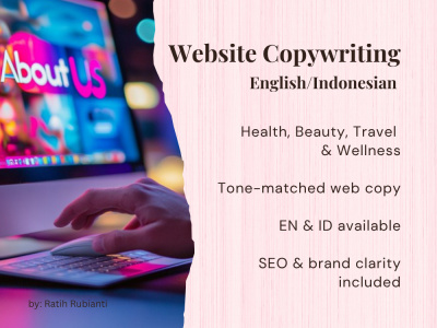 Bilingual Website Copywriting for Health, Beauty, Travel & Wellness (EN/ID)