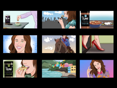 High quality storyboard frames