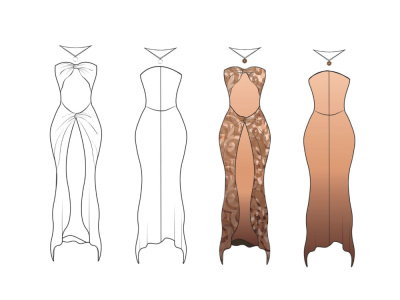 High quality illustration/flat sketches for men, women and kidswear.