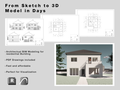 Complete 3D BIM Model with Architectural Drawings for Residential Project