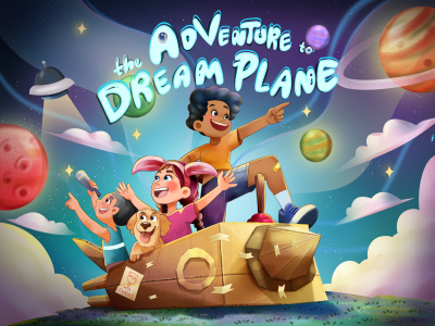 Whimsical Children's Book and Book Cover Illustration Design