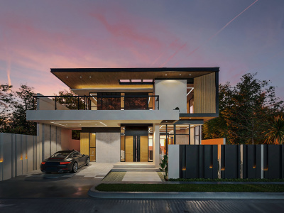 Photorealistic 3D Exterior Rendering for Residential Architecture