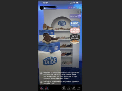 TikTok Shop Live Vertical Stickers