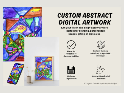 A Custom Digital Abstract Art Product (With Your Unique Message)