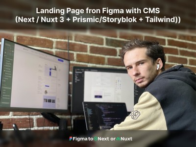 Landing page with CMS (Next or Nuxt 3 + Prismic/Storyblok + Tailwind ...