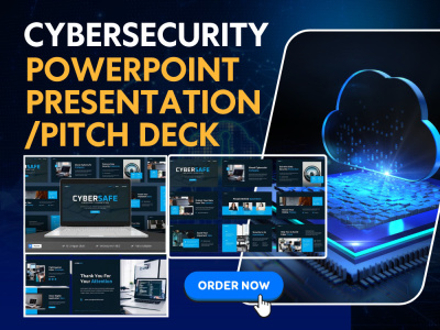 Cybersecurity presentation design, cybersecurity, saas pitch deck redesign
