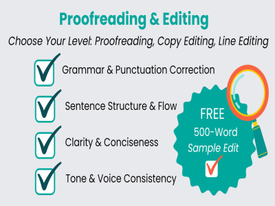 Professional proofreading and editing for your project