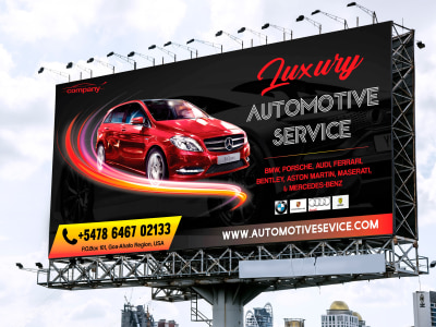 Billboard design, yard sign, signage, banners, or web banner ads