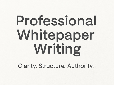 A Clear and Impactful White Paper to Build Authority