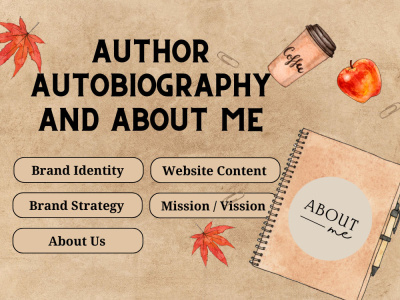 Compelling AUTHOR autobiography ABOUT ME brand identity website content