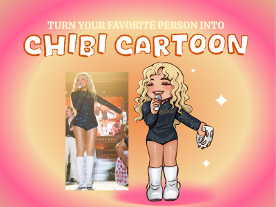Digital Custom Cute Retro Portrait People & Pet for Gift or Fanart
