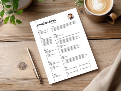 A professionally designed and modern resume layout in PDF format
