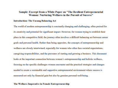 An Academic or Business White Paper