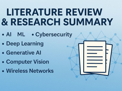 Literature Review & Research Summary in AI, ML, Cybersecurity, and IoT etc.