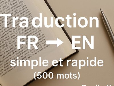 Professional French to English translation (up to 500 words)