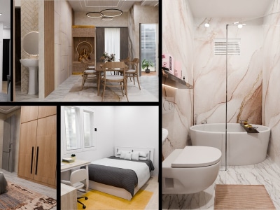 Photorealistic interior and exterior 3d render images