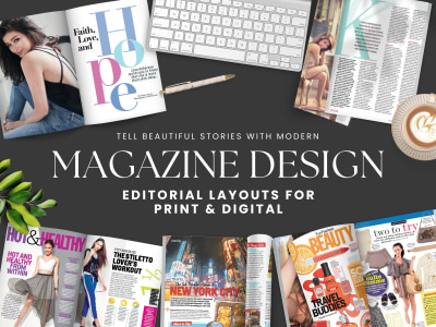 Premium InDesign or Canva magazine layout for print or digital publishing