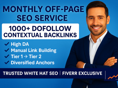 Monthly off page SEO service with dofollow contextual backlinks | Upwork