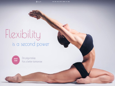 Personal training website gym fitness website or yoga website