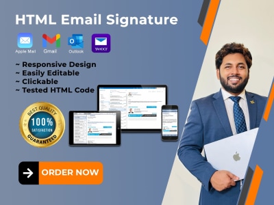 Clickable and responsive HTML Email Signature