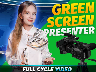 Green Screen Female Presenter | 4K - Full Cycle Production