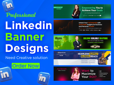 Perfectly designed a modern linkedin banner, cover, Linkedin header