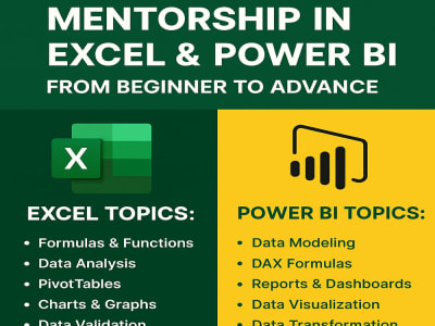 Mentoring & Tutoring for all Excel and Power BI Topics