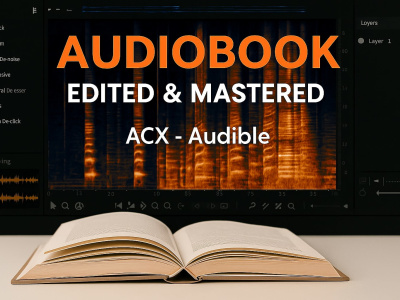 ACX-compliant audiobook editing & mastering — professional and precise.