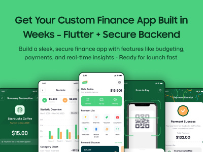 Custom Finance App build within weeks using Flutter | Firebase/Node.js