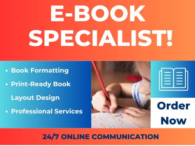 A professional eBook expert for editing, formatting & layout design service