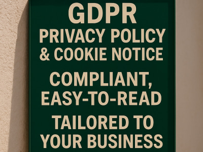 GDPR Privacy & Cookie Policy – Clear, Compliant, Tailored