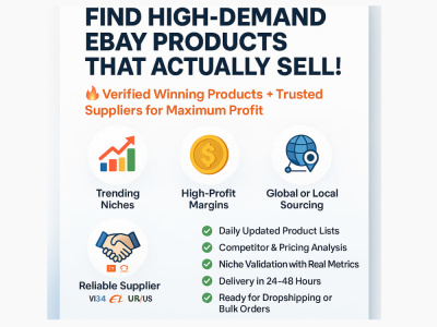 High-demand eBay product research and sourcing
