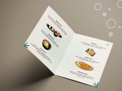A custom restaurant Menu Design in Canva or InDesign for Print & Digital