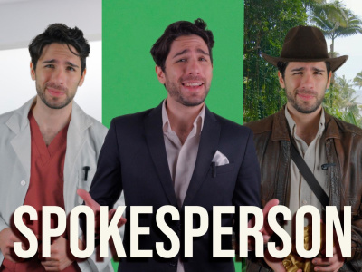 Greenscreen commercial male actor spokesperson ads