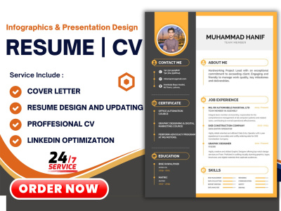 Professional CV, Resume, Cover letter, LinkedIn Optimization Design in 12hr