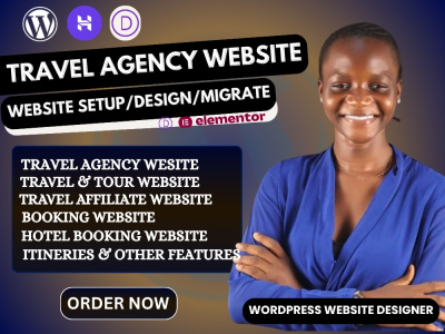 Conversion focused wordpress travel agency website with booking, itineries