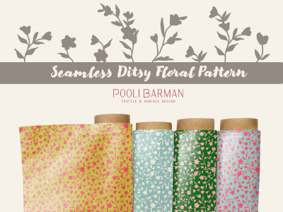 Print-Ready Enchanting Nature Inspired Seamless Ditsy Floral Design