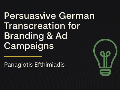 Persuasive German transcreation for branding and ad campaigns