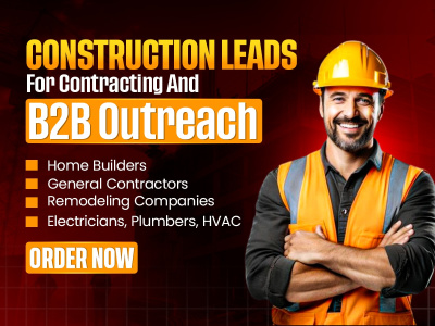 Targeted leads of construction business owner and contractor contact list