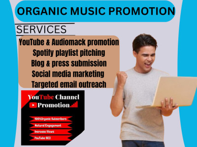 Organic Music Promotion on YouTube, Spotify, Audiomack & Blogs