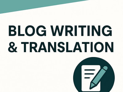 I will write blog articles and translate English to Arabic professionally