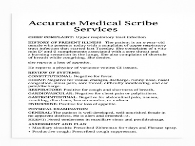 A professional medical transcriptionist and medical scribe