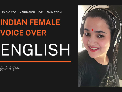 An amazing voiceover with clear in english, Hindi and bengali