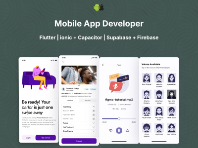 Mobile app development | Flutter | ionic + capacitor js | Android & iOS