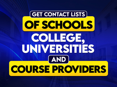 A Verified Leads for Schools, Colleges, Universities & Education Providers