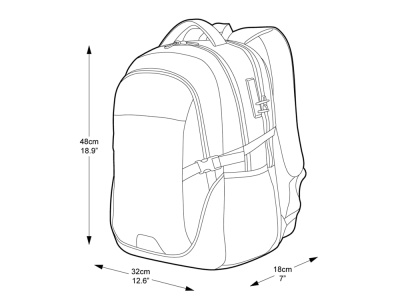 Product Diagram for Amazon or Online Listing - Includes Labels & Dimensions